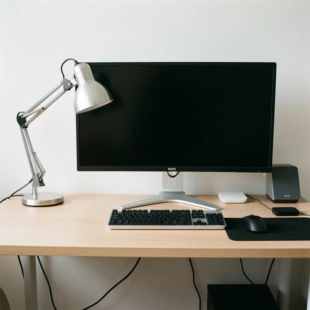 Modern workspace setup with clean desk layout