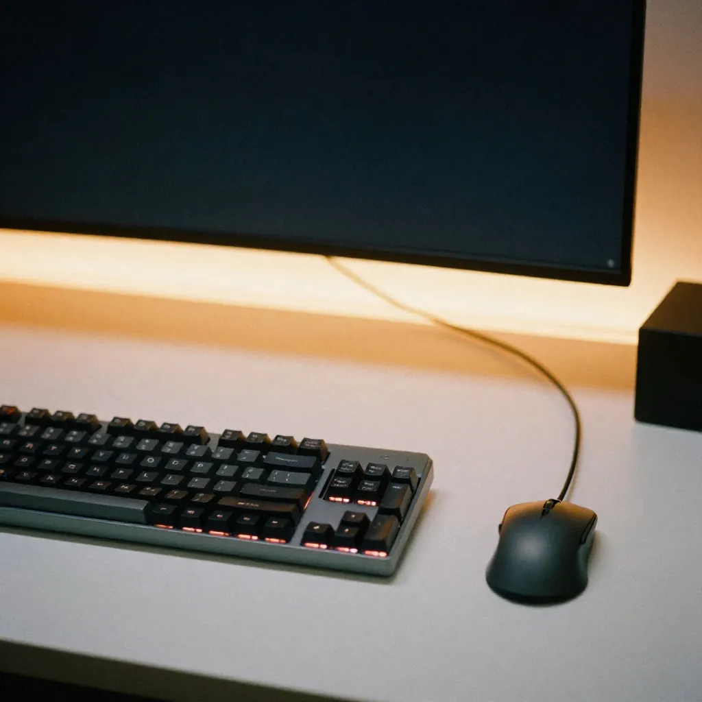 Clean minimalist workspace arrangement